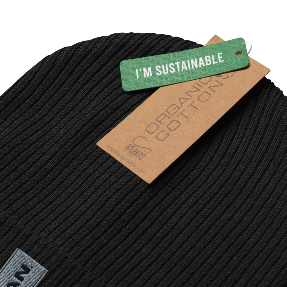 ISAN GREY Organic Ribbed Beanie