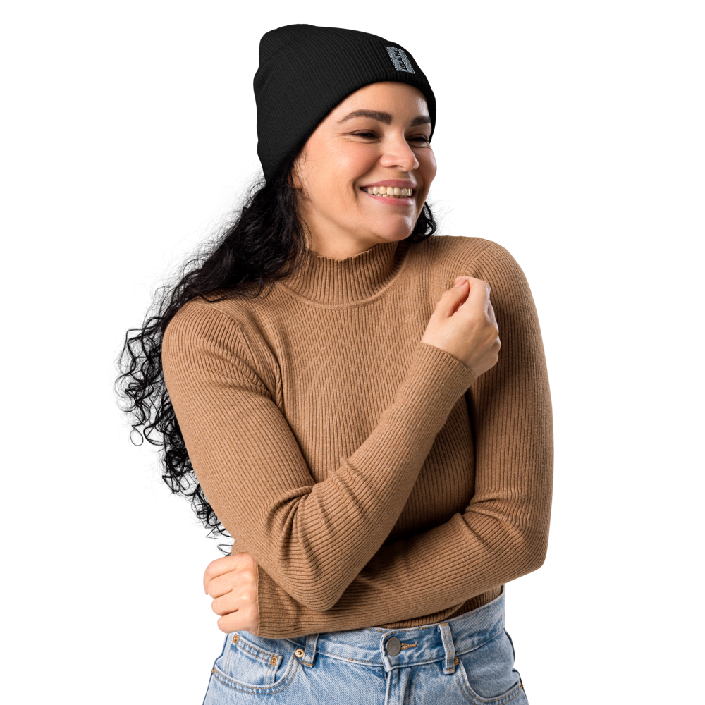 ISAN GREY Organic Ribbed Beanie