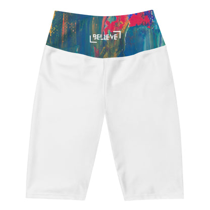 ISAN White Biker Shorts