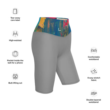 ISAN Grey Biker Shorts