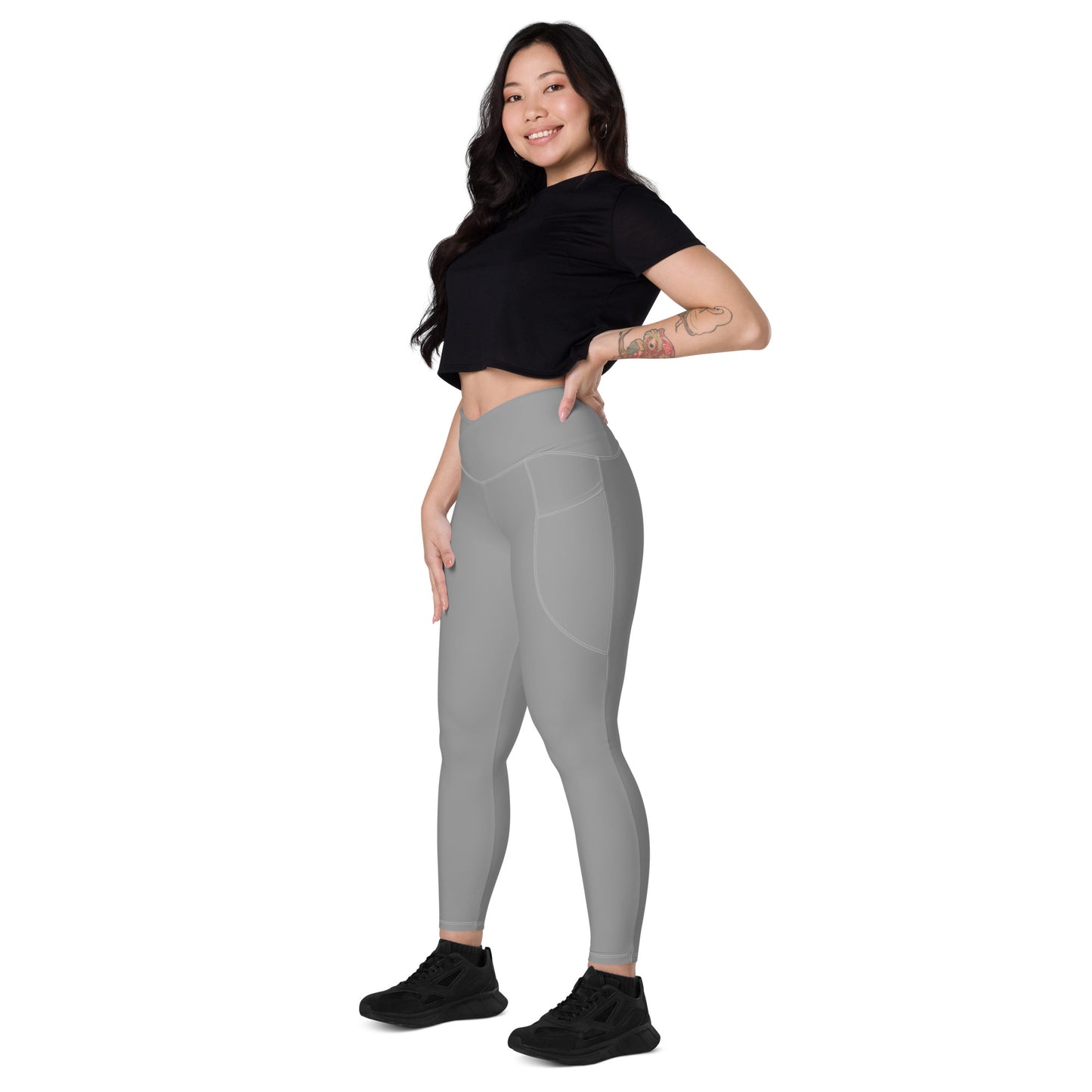 ISAN Crossover Womens Leggings With Pockets