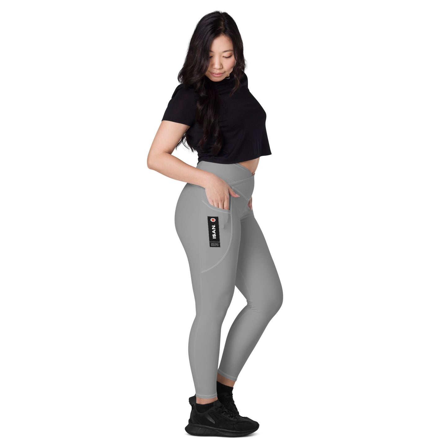 ISAN Crossover Womens Leggings With Pockets