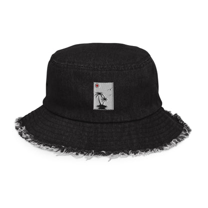 ISAN RN Distressed Denim Bucket Hat