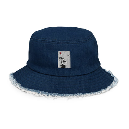 ISAN RN Distressed Denim Bucket Hat