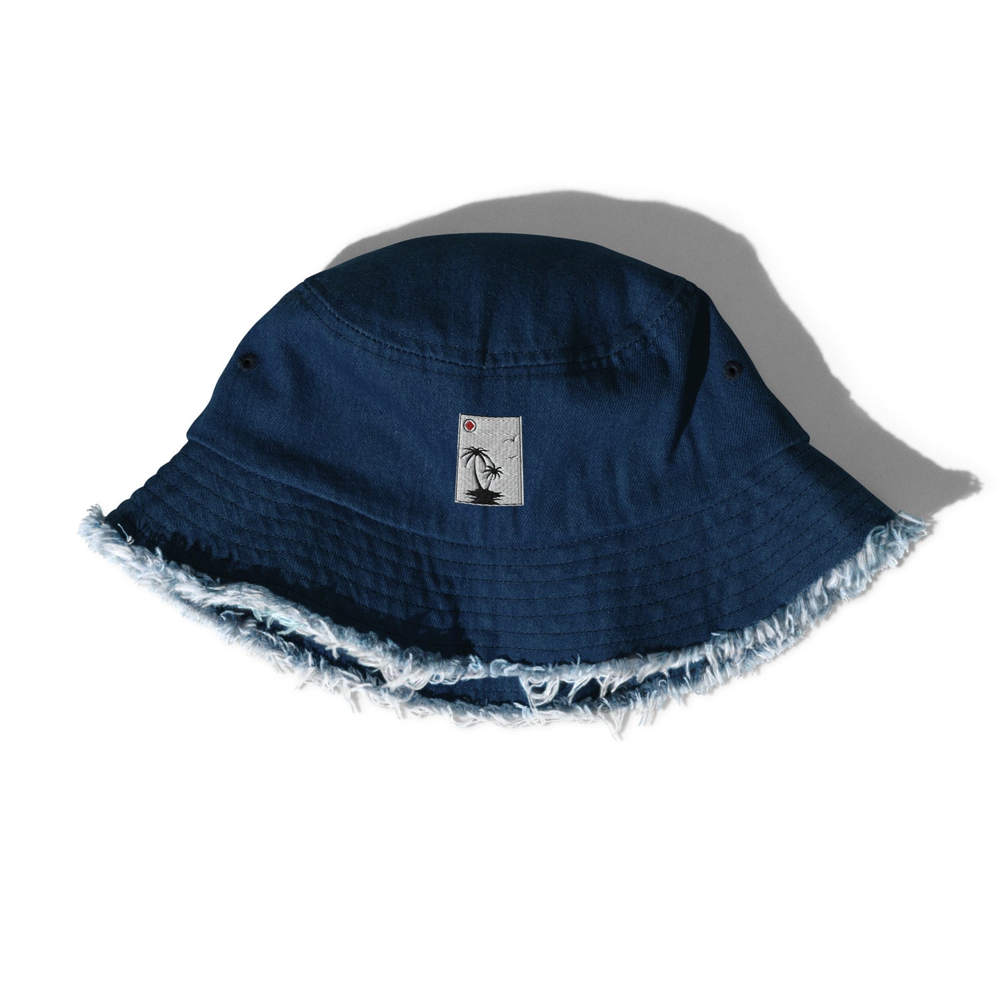 ISAN RN Distressed Denim Bucket Hat