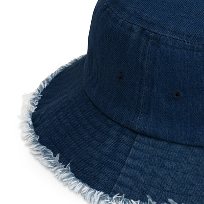 ISAN RN Distressed Denim Bucket Hat