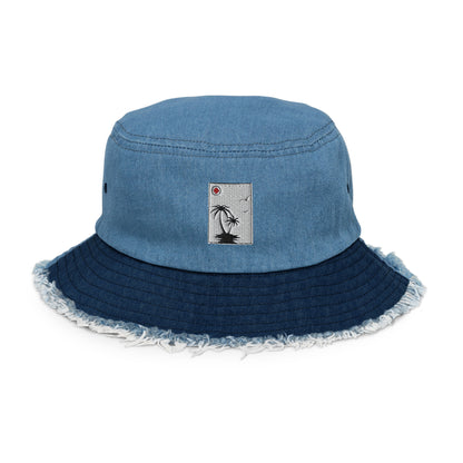 ISAN RN Distressed Denim Bucket Hat