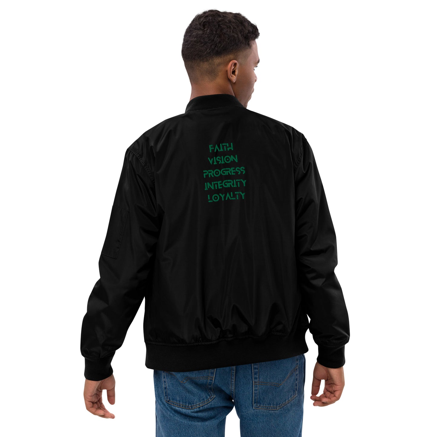 ISAN 5-Core Green Bomber Jacket