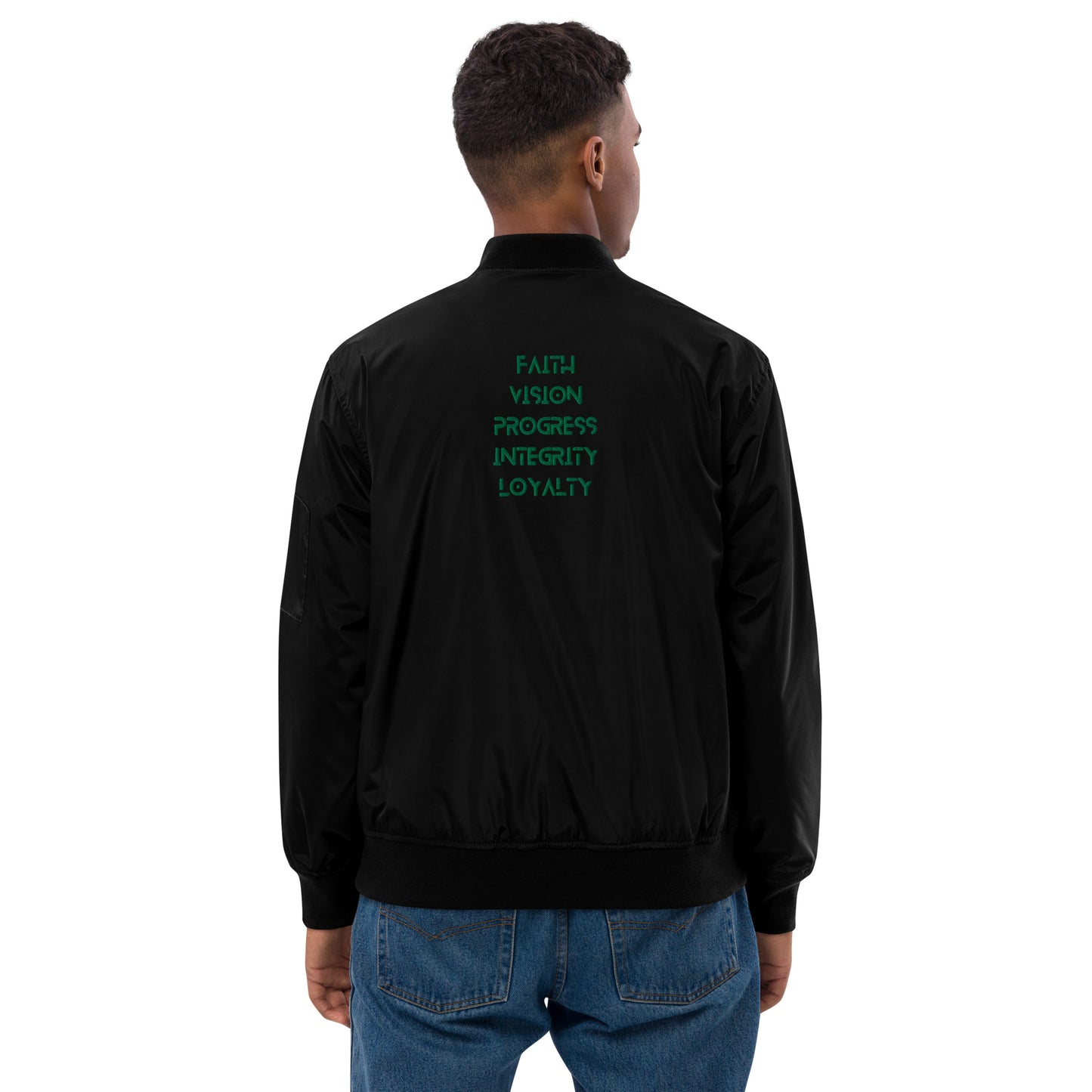 ISAN 5-Core Green Bomber Jacket