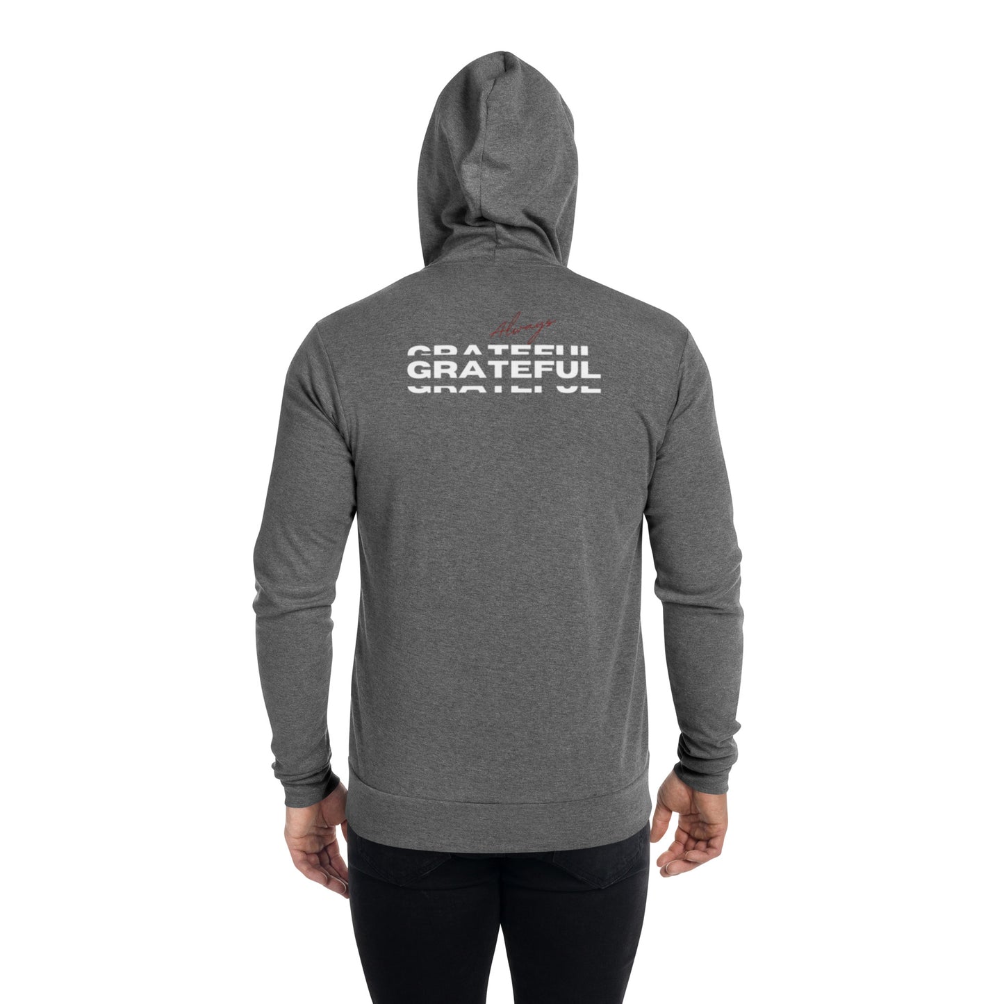 ISAN Unisex Grateful R Zip Hoodie